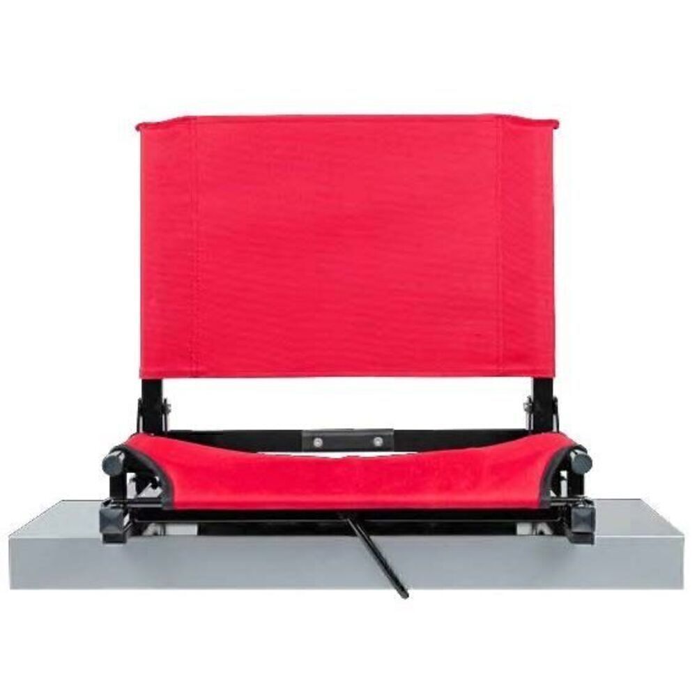 The Stadium Chair Company Heavy Duty Game Changer Foldable Stadium Seat Red OS